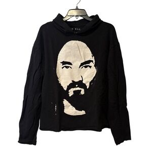Steve Aoki‎ Kolony Tour Dim Mak Hoodie Black Graphic Concert Pullover Large